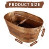 4 Gallon Galvanized Beverage Tub, 2 Pcs Heavy-Duty Copper Ice