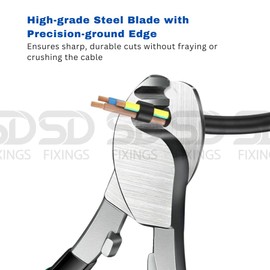 Heavy Duty Professional Wire Cutter, Electrical Cable Wire Plier Stripper Shear Cutting Tool, Anti-Slip Handle, for Aluminium, Copper and Plastic Cable,DIY Crafts (8 inch - 200mm)