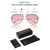 VIVIENFANG Premium Rimless Oversized Aviator Sunglasses for Women, Polarized PC