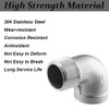 1Pcs Stainless Steel Elbow Pipe Fitting, 90 Degree Elbow 3/8