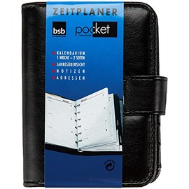 Classic A7 Personal Organiser Soft Foil Black