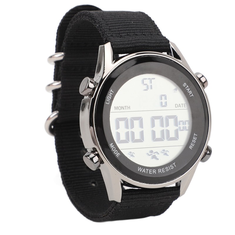 Men Digital Sports Watch Waterproof Alarm Countdown Dual Time Zone