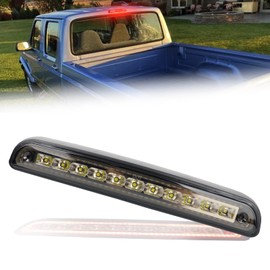 GEEGEETOP LED Third Brake Light Smoked Lens Compatible with Ford F150 F250 F350 Super Duty Bronco 1992-1996, 3rd Brake Light Assembly Roof White Cargo Light Red High Mount Lamp