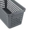 Doryh Plastic Baskets for Organizing, Grey, Set of 4
