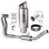 Unbranded Slip On Full Exhaust Header Link Pipe Muffler Titanium