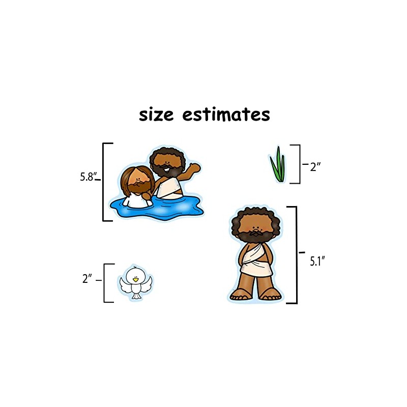 Jesus is Baptized Felt Figures for Flannel Board Bible Stories