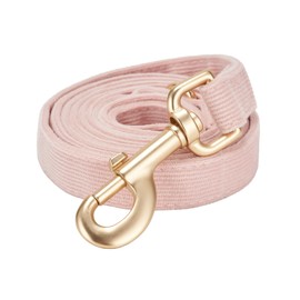 YUDOTE Soft Corduroy Dog Lead Small 1.5x150cm,Dusty Pink