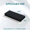 Buzzlett 4-Pack Complete Airflow Seal Rubber Vent Cover for Floor,