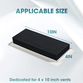 Buzzlett 4-Pack Complete Airflow Seal Rubber Vent Cover for Floor, Wall & Ceiling Vents, Home & RV Air Registers, 4 x 10