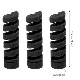 HERCHR 5Pcs Bike Brake Cable Sleeve, 35x9mm/1.4x0.4in Bike Spiral Cable Wrap, Bicycle Cable Sleeve Cord Manage Covers Frame Protective Sleeve Bike Shifter Brake Cable Housing Protector (Black)