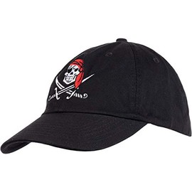 Ann Arbor T-shirt Co. Jolly Roger Pirate Flag | Skull & Crossbones Caribberan Cruise Baseball Boat Cap Dad Hat Black
