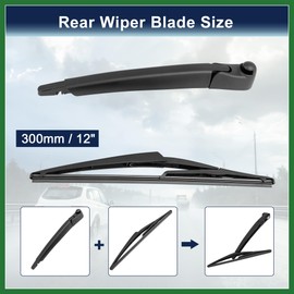 Motoforti Rear Windshield Wiper Blade Arm Set for Honda Civic Hatchback 01-05 Long-lasting