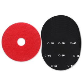 17" Sanding Screen Discs with Buffer Pad,10 Pack 60 Grit Mesh Floor Sanding Screen - for Wood Floor,Epoxy Maintenance
