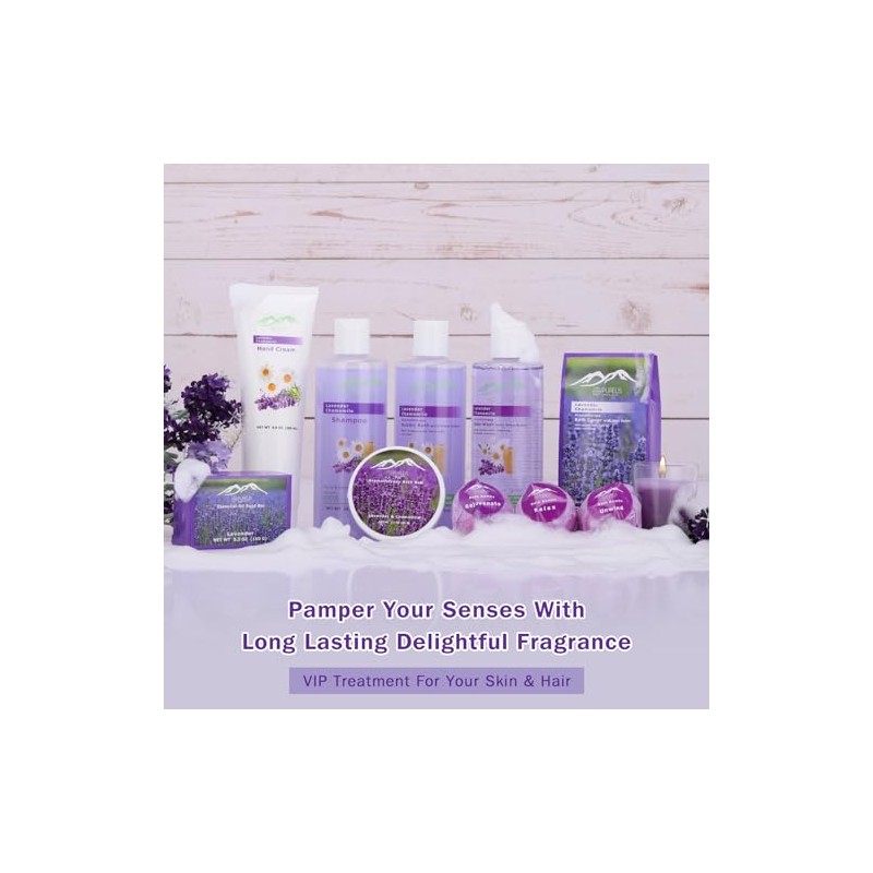 Canastas de regalo para spa de manzanilla y lavanda Kit