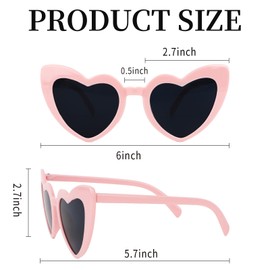 AMCAMI 8 Pairs Bachelorette Party Sunglasses Heart Shaped Sunglasses Party Decorations Bridesmaid Proposal Gifts Women