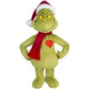 Gemmy Grinch Holiday Greeter with Light Up Heart, Multi