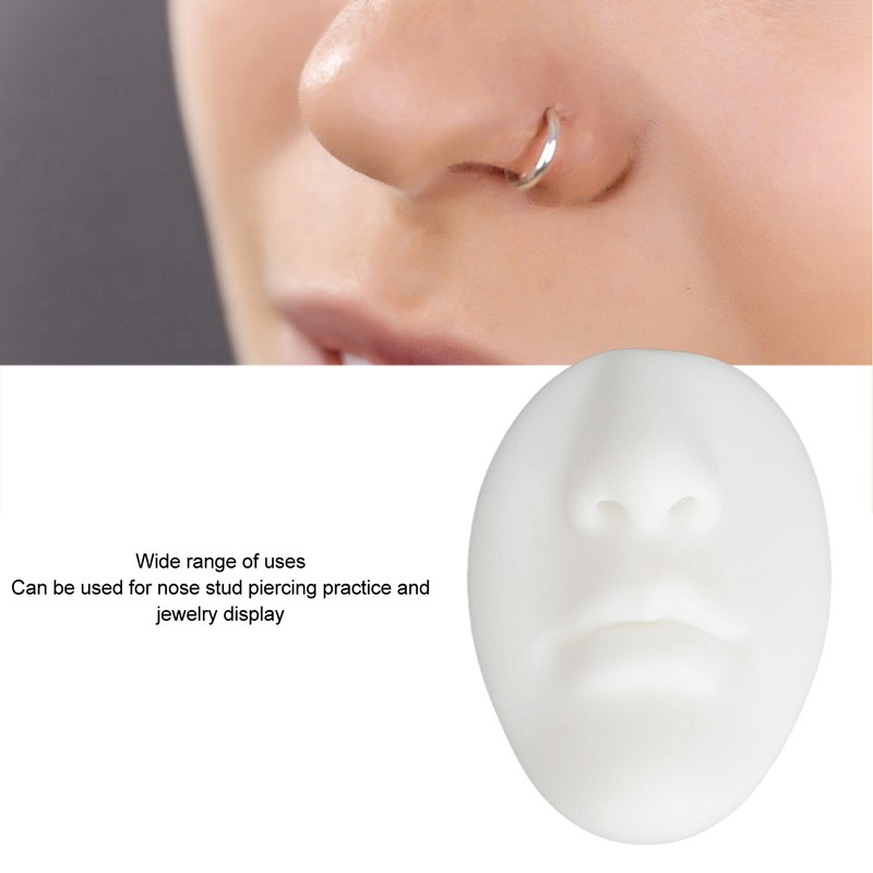 Silicone Mouth Nose Model 3D Realistic Reusable Display Nose Piercing