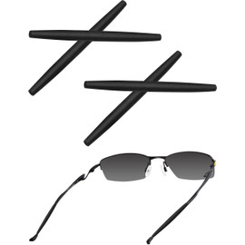 Bwake 2 Pairs Replacement Earsocks for Oakley Transistor OX3085/Lizard OX5113/Lizard 2 OX5120/Capacitor OX5055/Spoke OX3144/Jackknife 2.0 OX3023 - Black