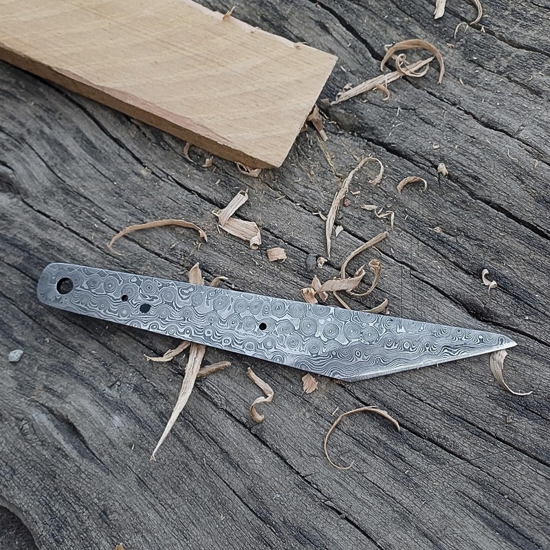 HAWK KNIVES Handmade Damascus Steel Blade Kiridashi Knife - 2.5
