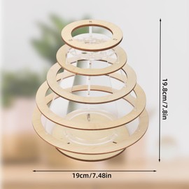 BOXOB Wooden Puzzle Flower Vase, Delicate Wooden Puzzle Flower Vases for Bouquet Roses Sunflower Daffodils Lotus Display Stand Gift for Flowers Lovers