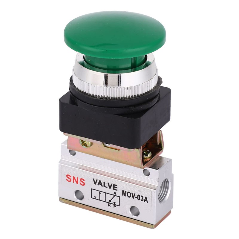2 Position 3 Way G1/8 Pneumatic Mechanical Valve Push Button