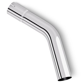 2.5 Inch Exhaust Pipe, T304 Stainless Steel (SS Tubo), Flared Slotted, Polished Finish, 45-degree elbow pipe，angle branch, 2 1/2” OD to ID Adapter