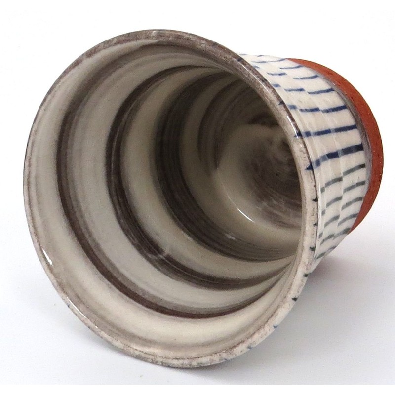 Hasami Ware 52099 Zuko Kiln Red Dochisensuji Teacup Blue