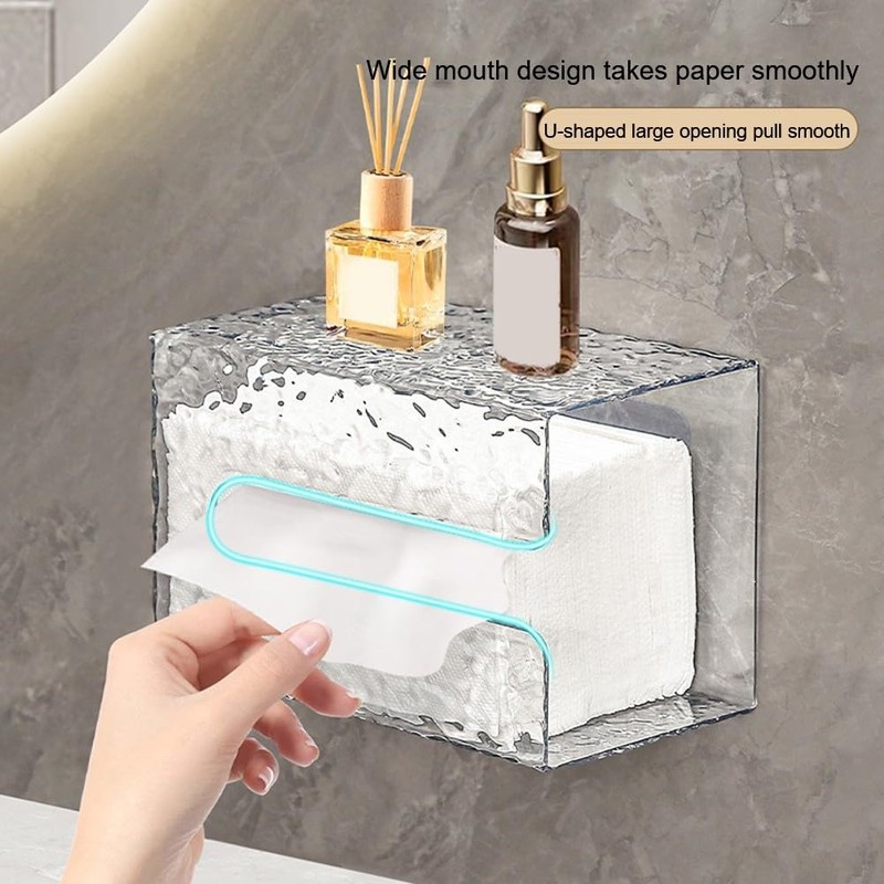 1 x Elegant Multifunctional Glacier Pattern Wall Mounted Tissue Box