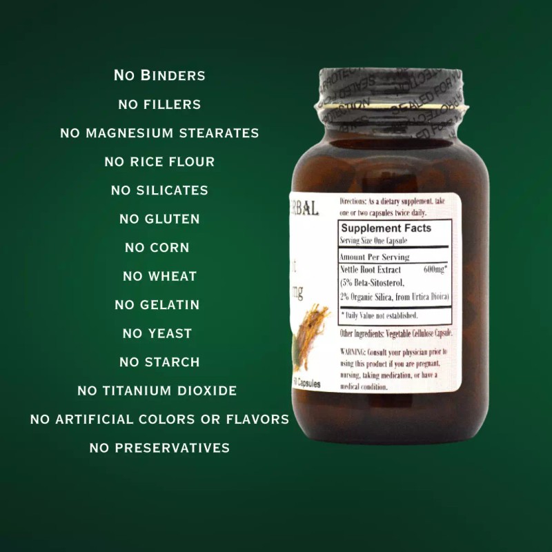Barlowe's Herbal Elixirs NETTLE ROOT PROSTATE FORMULA 5% Beta-Sitosterol, Stearate