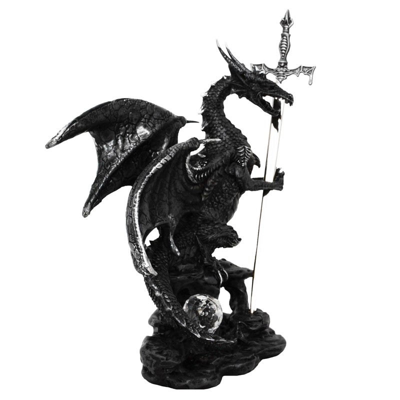 Black Dragon with Letter Opener Dragon Figurine Sword of Dragon