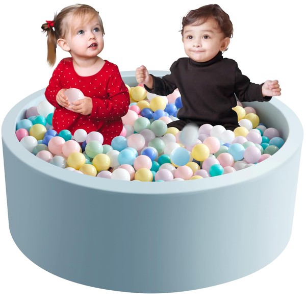 Aunekiv 47.2" x 15.7" Foam Ball Pit for Toddlers, Baby