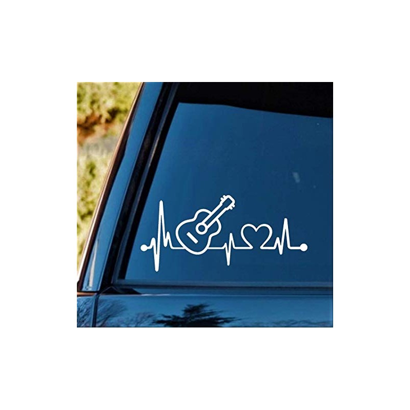 Bluegrass Decals K1068 Acoustic Guitar Heartbeat Lifeline Monitor Decal Sticker