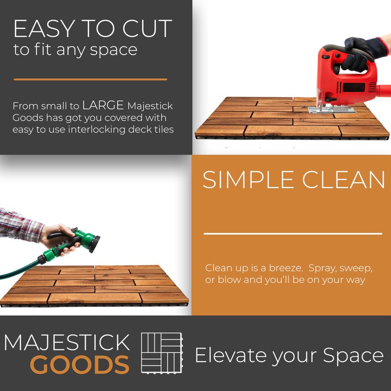 Interlocking Deck Tiles 24 x 12 Long Boards Snap Together