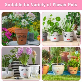 7Pcs Face Stickers for Flower Pots Crafts Make a Face Stickers for Women Makeup Lips Mouth Eyes Eyebrows Nose Decals for Cup Suitcase Fun DIY Sticker Kit Holiday Party Decoration Creative Accessories