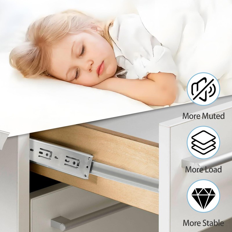 Dijedev 10 Inch Full Extension Ball Bearing Drawer Slides, 1