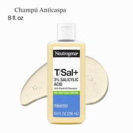 Neutrogena T/Sal+ Champú anticaspa con ácido salicílico al 3%, 8 onzas líquidas