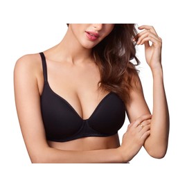 WonderBra Back and Side Smoothing Spacer Wireless Bra, Black, 34C
