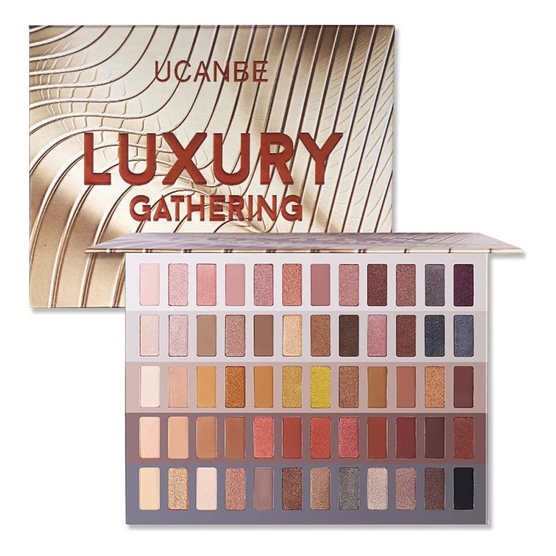 Paleta Sombras 60 Tonos UCANBE Nude Mate Shimmer Vegana Cruelty-Free