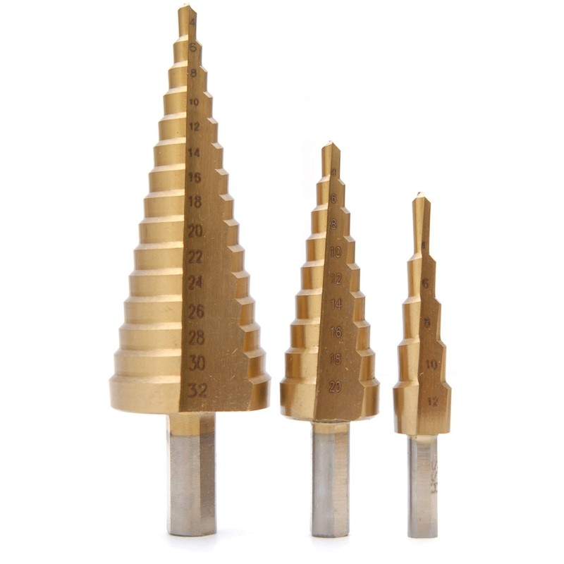 Rolson 48890 3 pc HSS Step Drill Set