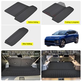 Large Cargo mat for 2026 Hyundai Ioniq 9（Foldable） TPE All Weather Protection Car Large Trunk Mat Accessories-Black