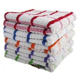 MAS International Ltd Kitchen Dish Jumbo Terry Tea Towel 100% Cotton Egyptian – Hotel Quality Professional Catering Grade Wonderdry Soft Thick Cleaning Drying Cloth (Pack of 6)