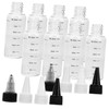 Mobestech 8 pcs Refillable Squeeze Bottles with Scale Transparent Squeeze