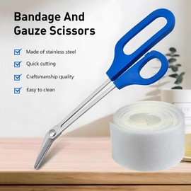 8.3 Inch Long Handle Toenail Scissors for Thick Nails & Easy Reach Long Handled Toe Nail Clippers for Seniors Women Men (Blue)