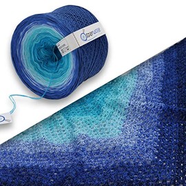 Bobbel 100% Cotton, Colour Gradient Yarn, 235 g, 4-Ply 1000 m for Knitting and Crocheting, Yarn, Wool, Yarn for Knitting and Crocheting (CO-200004-SV)