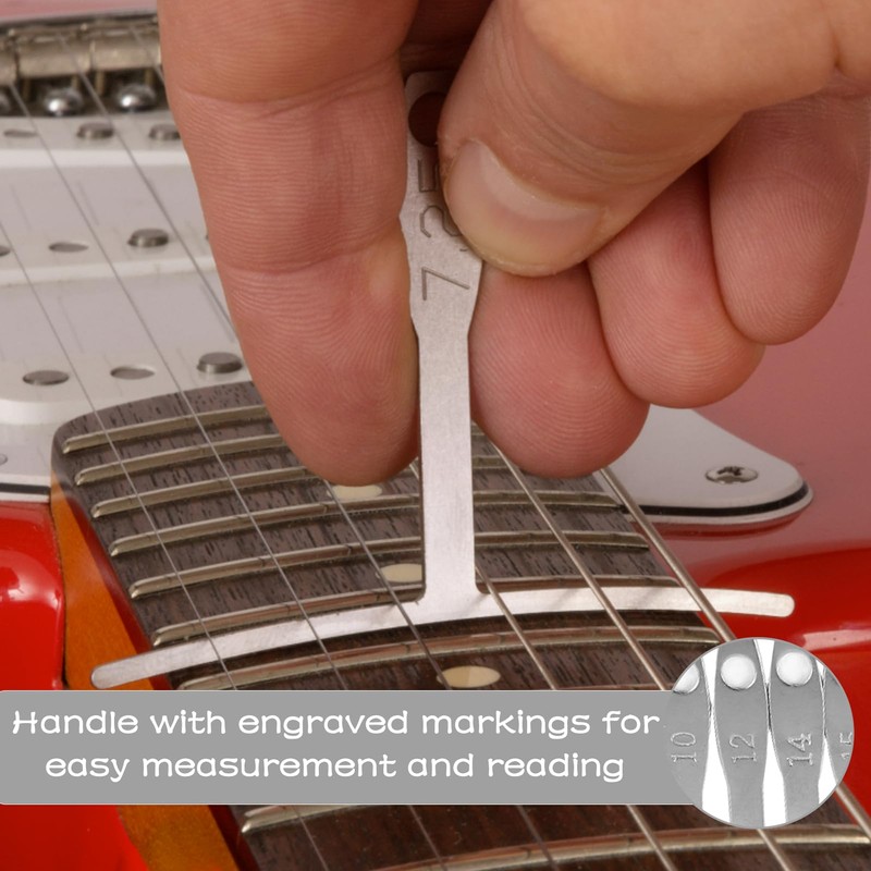 Guitar Radius Gauge,9 PCS Guitar Under String Radius Gauge,Guitar Understring