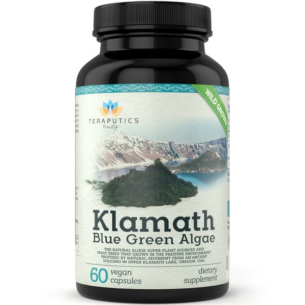 Premium Klamath Blue Green Algae - Chlorophyll Rich SuperFood - 60 Vegan Caps