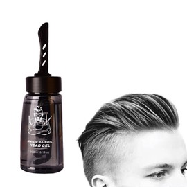 Hair Wax Gel with Comb, 2-in-1 Hair Wax for Men, Edge Control Anti-Frizz Non-greasy Firm Hold Long Lasting Men'S Hair Styling Gel Tool, Invisible Texture for All Hair Types