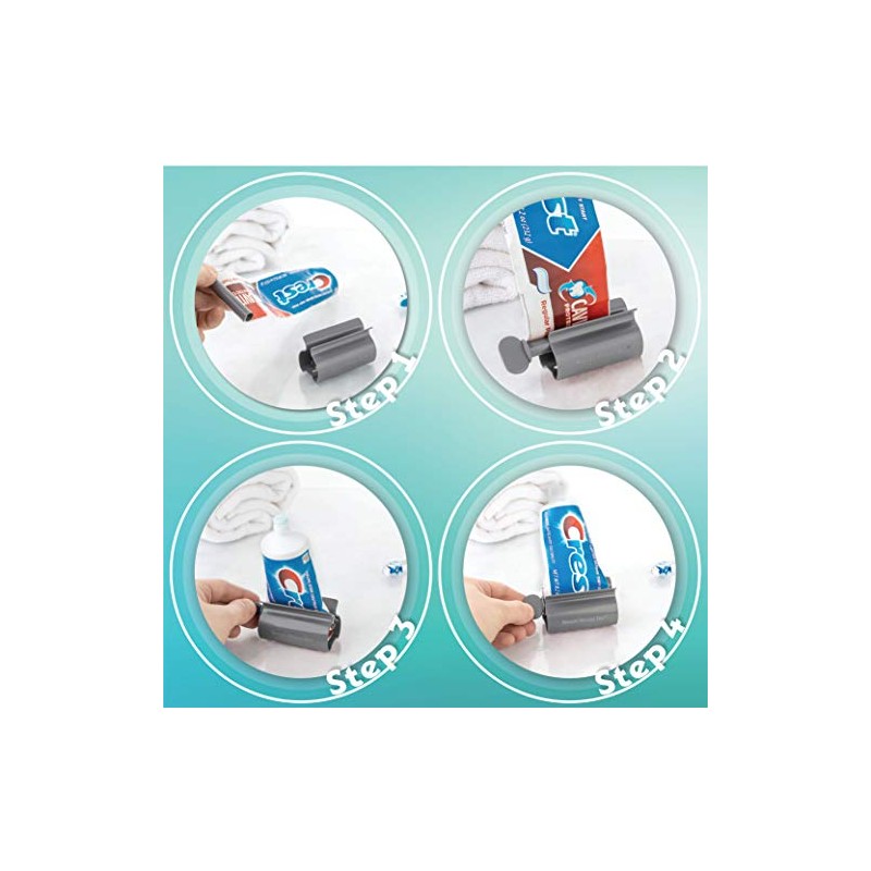Rodillo exprimidor de pasta de dientes, tubo de acero inoxidable,