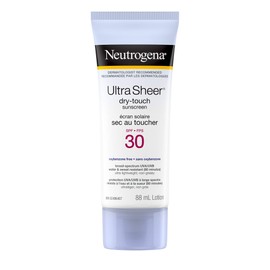 Neutrogena Sunscreen Lotion SPF 30, Ultra Sheer Dry-Touch Sun Cream, Oxybenzone-free, Dermatologist-tested, Water Resistant & Non-Greasy, 88mL