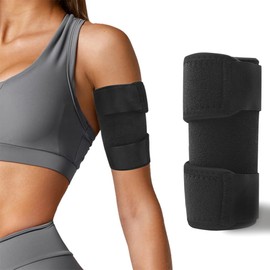 Oberarm Bandage,Schwarz,Verstellbar Bandage, Arm Bandage, Ellenbogenschutz, OberarmstüTzschutz, für Bizeps Trizeps Elbow Sleeve Gym Training - Unisex, Kann Bei Muskelverspannungen